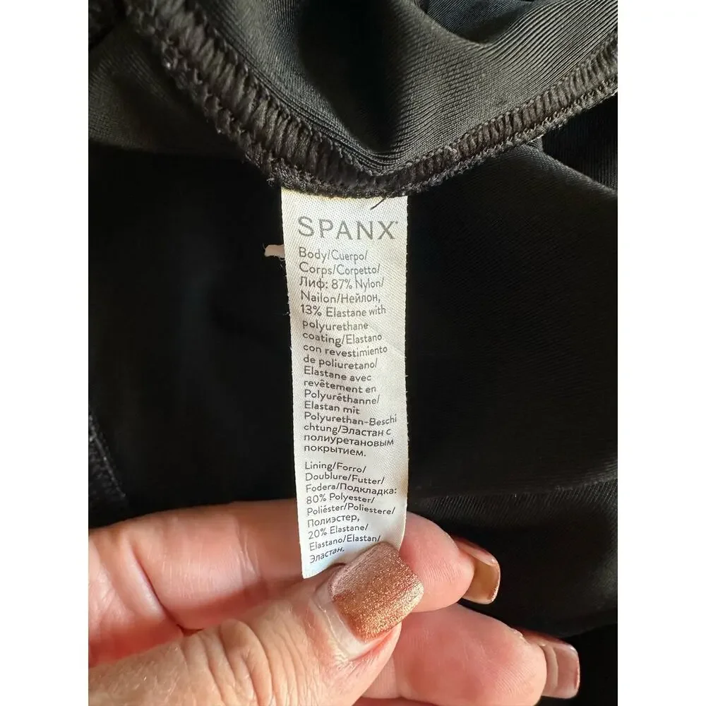 Spanx Black Faux Leather Leggings 1XL  Boho Minimalist Classic - Picture 15 of 15